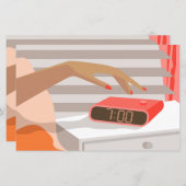 女性ハンドプッシュ目覚まし時計スヌーズボタン (正面/裏面)