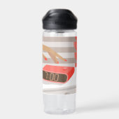 女性ハンドプッシュ目覚まし時計スヌーズボタン ウォーターボトル (背面)