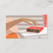 女性ハンドプッシュ目覚まし時計スヌーズボタン コーリングカード (正面)