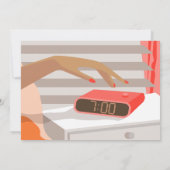 女性ハンドプッシュ目覚まし時計スヌーズボタン セーブザデート (裏面)