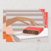 女性ハンドプッシュ目覚まし時計スヌーズボタン セーブザデート (正面/裏面)