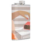 女性ハンドプッシュ目覚まし時計スヌーズボタン フラスク (右)