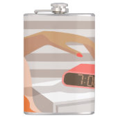 女性ハンドプッシュ目覚まし時計スヌーズボタン フラスク (正面)