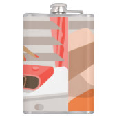 女性ハンドプッシュ目覚まし時計スヌーズボタン フラスク (裏面)