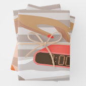 女性ハンドプッシュ目覚まし時計スヌーズボタン ラッピングペーパーシート (インサイチュ)