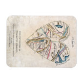 女性ハートの地図 マグネット (横)