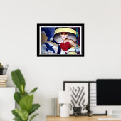 女性ハートアールデコポスター ポスター (ホームオフィス)