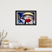 女性ハートアールデコポスター ポスター (キッチン)