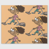 女性バキュミング ラッピングペーパー (フラット)