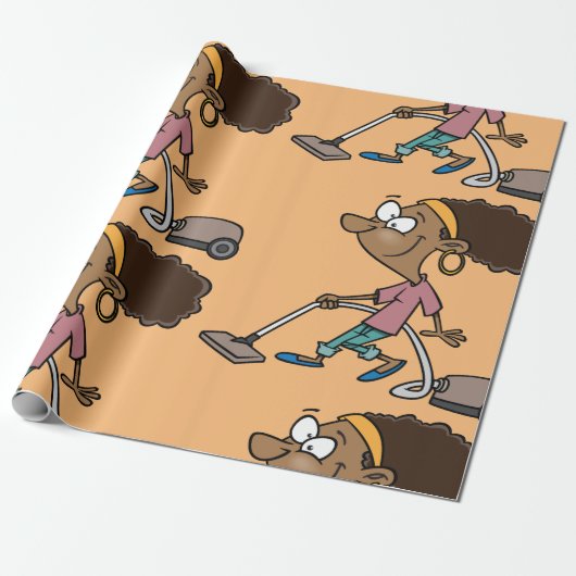 女性バキュミング ラッピングペーパー (アンロールド)