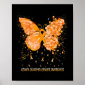 女性バタフライ腎性白血病がん認識度 ポスター (正面)