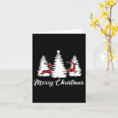 女性バッファローの助けトナカイTのためのメリークリスマス カード (黄色い花)