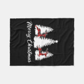 女性バッファローの助けトナカイTのためのメリークリスマス フリースブランケット (正面(横))