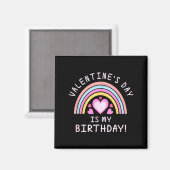 女性バレンタインデー 誕生日 レインボー マグネット (正面/裏面)