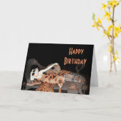 女性バースデー・カードをLoungingアールデコの二十代 カード (黄色い花)