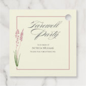 女性パステルエレガントワイルドフラワーフェアファーレパーティー フェイバータグ (裏面)