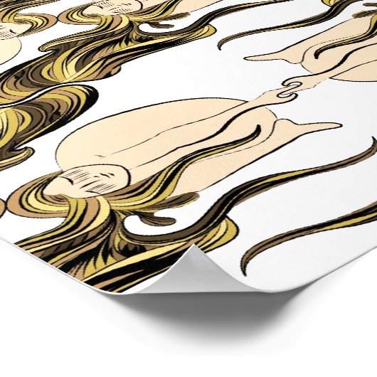 女性パズル ポスター (角)