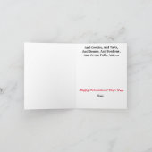 女性パティシシェフおもしろいグリーティングカード カード (内部)