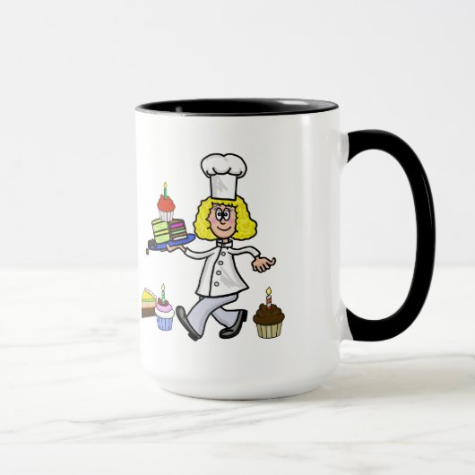 女性パティシシェフ名Mug マグカップ (右)