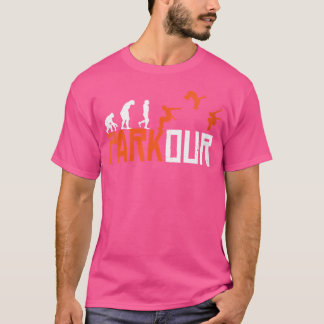 女性パルクールランナーパルクールパルクール Tシャツ
