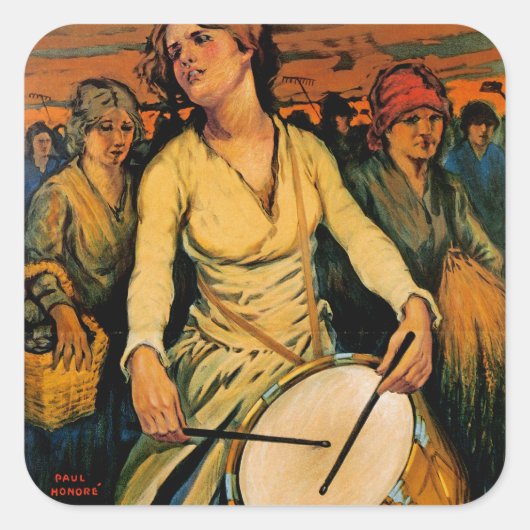 女性パワーの精神 スクエアシール (正面)