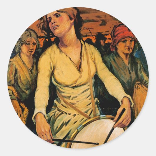 女性パワーの精神 ラウンドシール (正面)