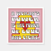 女性パワー スタンダードカクテルナプキン (正面)