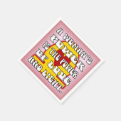 女性パワー スタンダードカクテルナプキン (角)