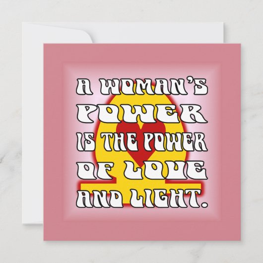 女性パワー ノートカード (正面)