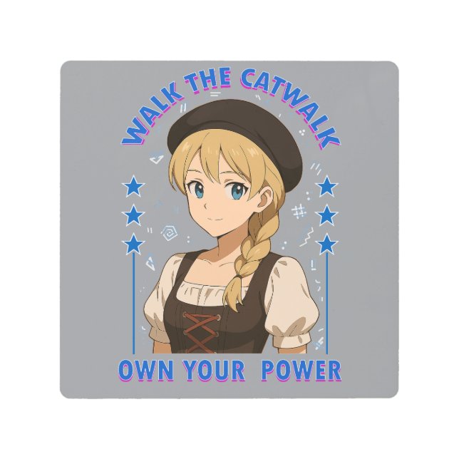 女性パワー メタルプリント (正面)