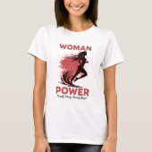 女性パワー 強く勇敢なTシャツ Tシャツ (正面)