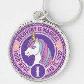 女性パーソナライズされたに対する結婚記念日の贈り物 キーホルダー (正面)