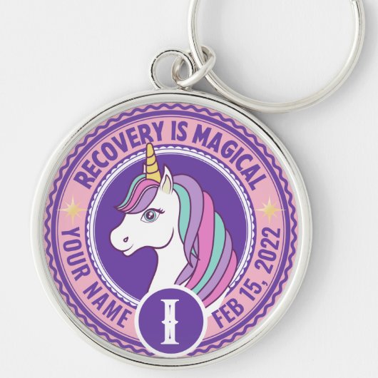 女性パーソナライズされたに対する結婚記念日の贈り物 キーホルダー (正面)