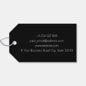 女性パーソナライズされたポートレートブラックギフトラベル ギフトタグ (裏面横)