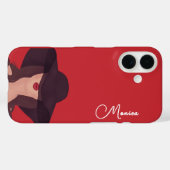 女性パーソナライズされた名Case-Mate iPhone Case-Mate iPhoneケース (裏面 (横))