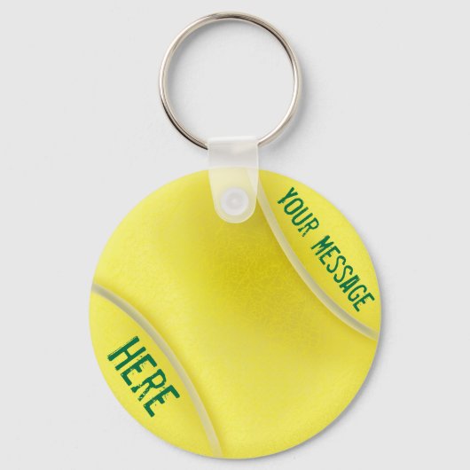 女性パーソナライズされた向けKeychain Tennis Gift キーホルダー (正面)