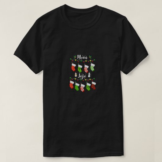 女性パーソナライズされた母Jojoクリスマスプレゼント – クリスマス Tシャツ (デザイン正面)