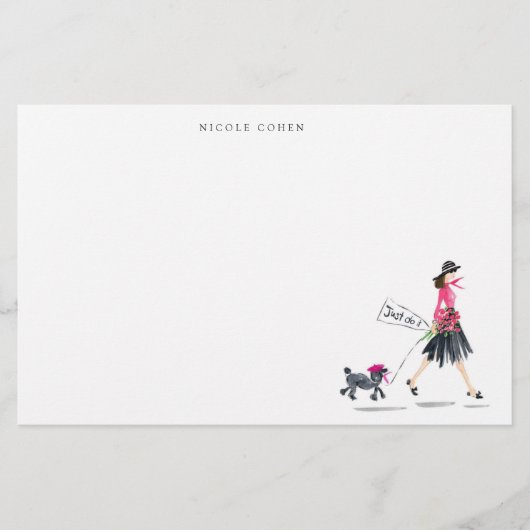 女性パーソナライズされた用文房具 便箋 (正面)