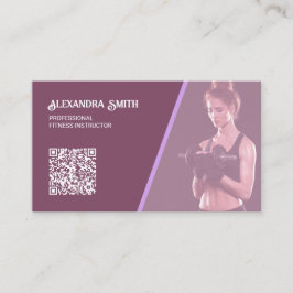 女性パーソナルトレーナーカスタムQR 名刺