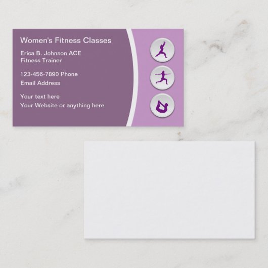 女性パーソナルトレーナー名刺 名刺 (正面/裏面)