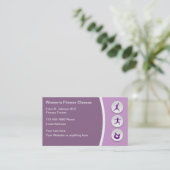 女性パーソナルトレーナー名刺 名刺 (スタンド正面)