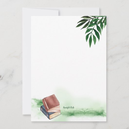 女性パーティーの退職招待状 招待状 (裏面)