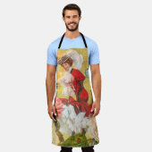 女性ビクトリアンおもしろい車 エプロン (着用した状態)