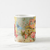 女性ビクトリアンおもしろい車 コーヒーマグカップ (中央)