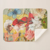 女性ビクトリアンおもしろい車 シェルパブランケット (正面(横))