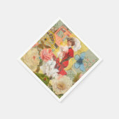 女性ビクトリアンおもしろい車 スタンダードカクテルナプキン (角)