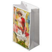 女性ビクトリアンおもしろい車 スモールペーパーバッグ (正面アングル)