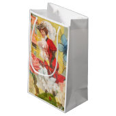 女性ビクトリアンおもしろい車 スモールペーパーバッグ (裏面アングル)