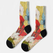 女性ビクトリアンおもしろい車 ソックス (左)