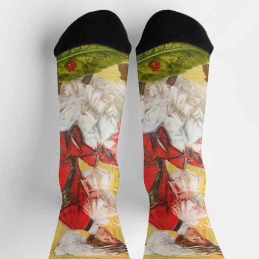 女性ビクトリアンおもしろい車 ソックス (上部)